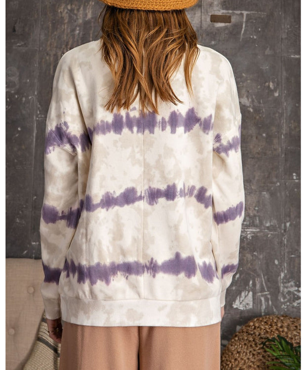 It's A Good Day Tie Dye Boxy Pullover