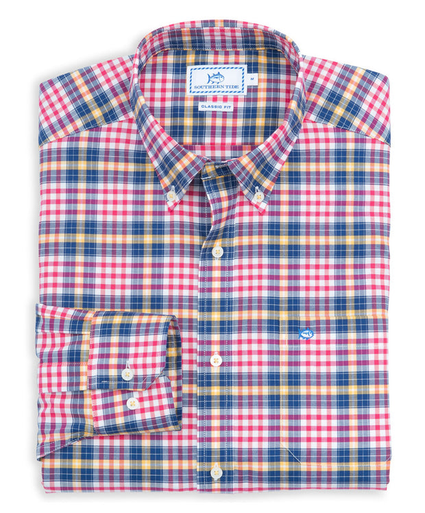Southern Tide - Battery Plaid Classic Sport - Fire