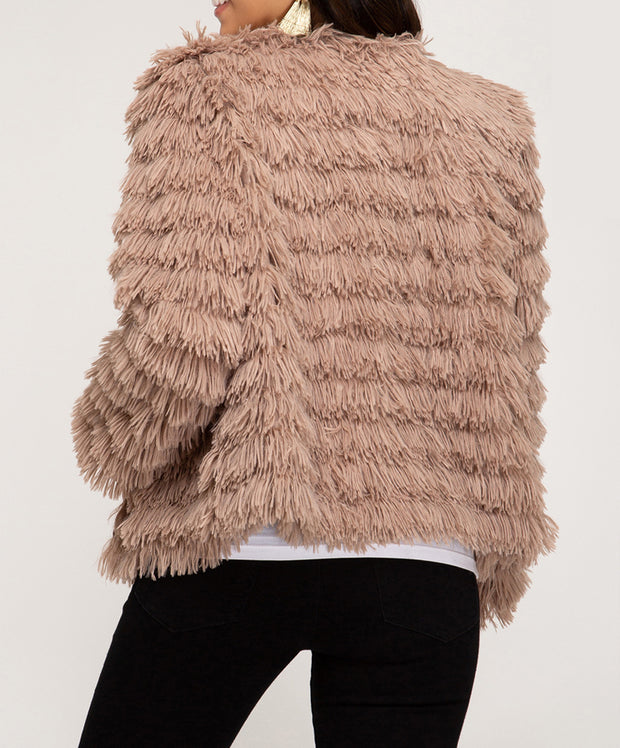 Night On The Town Faux Fur Jacket