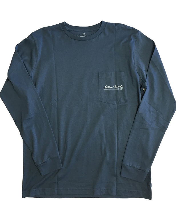 Southern Point - Signature L/S Tee RealTree Sportsman - Iron Blue