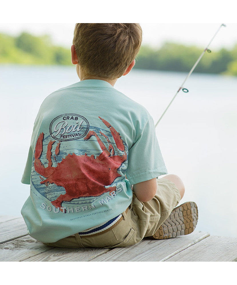 Southern Marsh - Youth Crab Boil Festival T-Shirt - Ocean Green