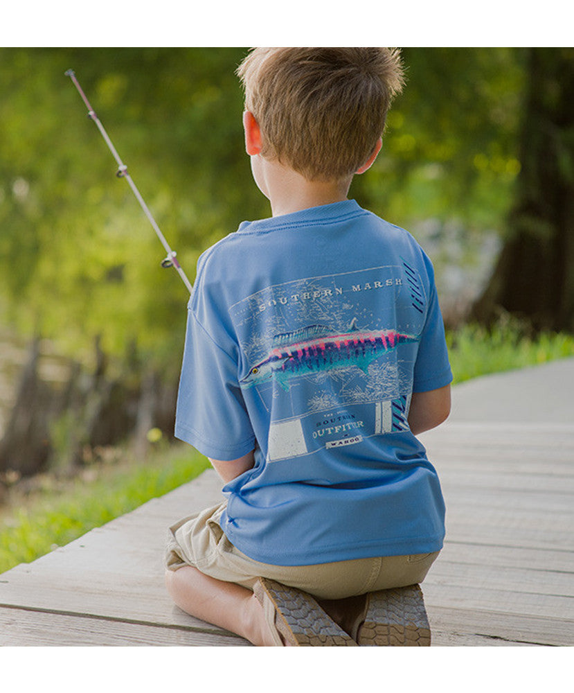 Southern Marsh - Youth FieldTec Wahoo T-Shirt - Breaker Blue
