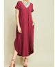 V-Neck Maxi Dress w/ Pockets