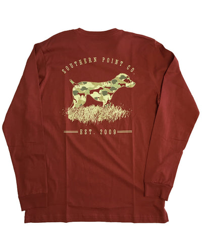 Southern Point - Signature L/S Tee Greyton Camo - Chillys Red