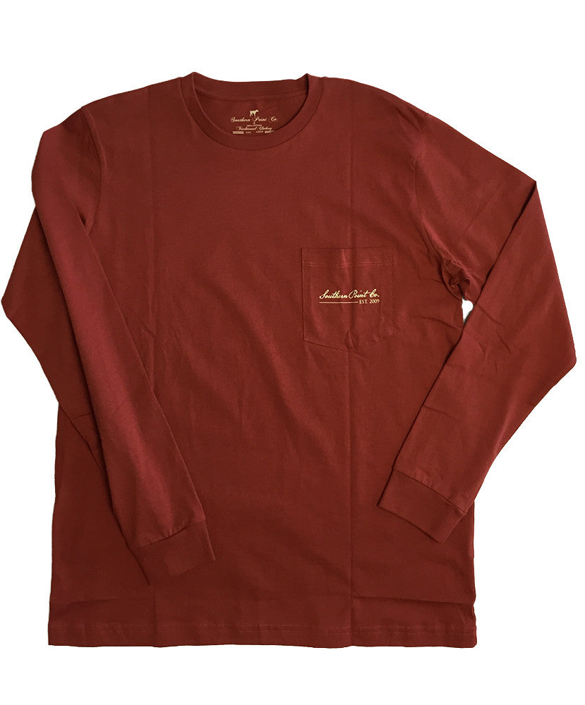 Southern Point - Signature L/S Tee Greyton Camo - Chillys Red