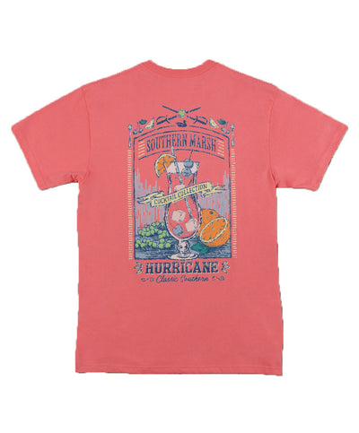 Southern Marsh - Cocktail Collection Tee: Hurricane - Coral Back
