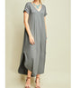 V-Neck Maxi Dress w/ Pockets