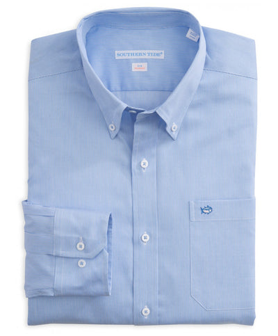 Southern Tide - Bulls Bay Stripe Sport Shirt - Charting Blue