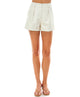 Taupe Less Faux Leather Shorts