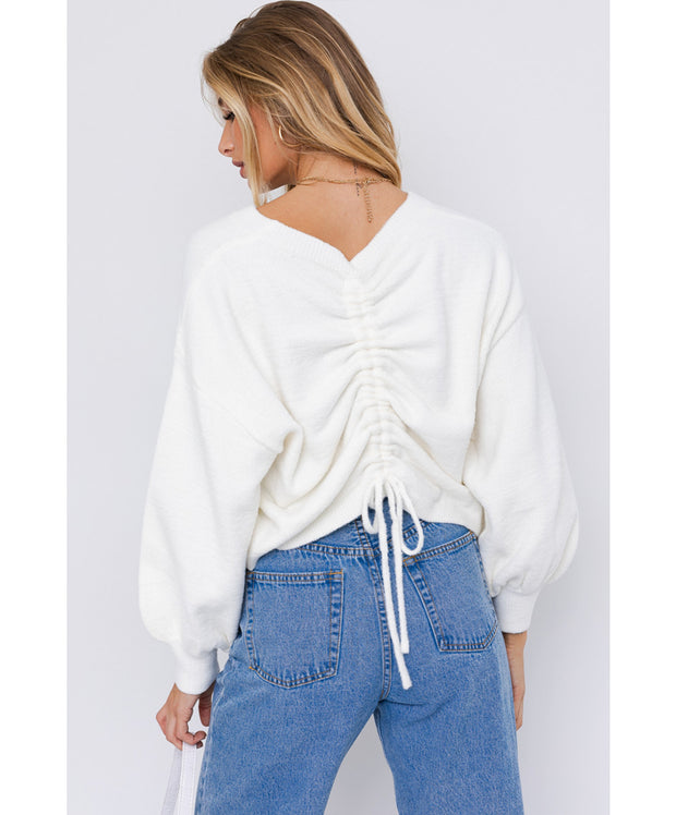 Look Back Ruching Sweater