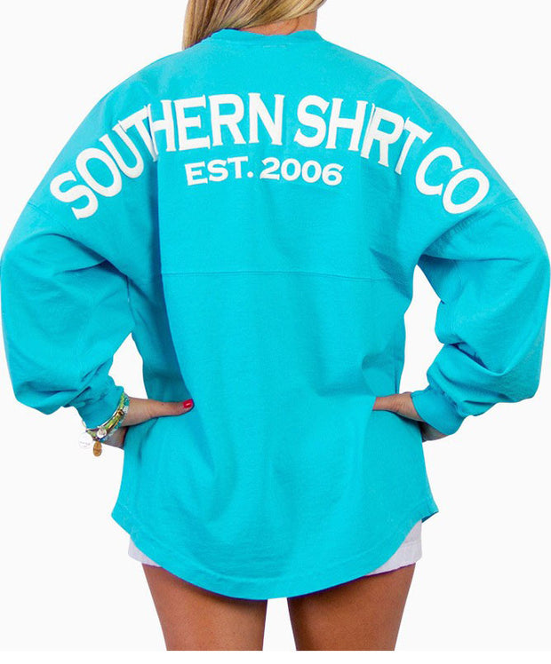 Southern Shirt Co.- Crew Neck Jersey Pullover Blue Radiance Back