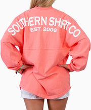 Southern Shirt Co.- Crew Neck Jersey Pullover Pink Salmon Back