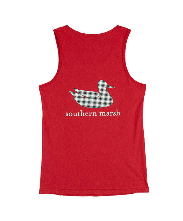 Southern Marsh - Authentic Tank Top - Crimson - Back