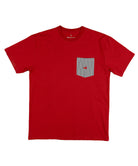 Southern Marsh - Stewart Pocket Tee - Crimson/Houndstooth