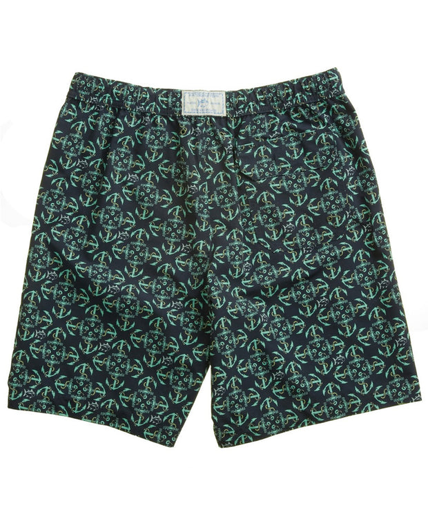 Southern Tide - Printed Water Shorts - Dark and Stormy Back