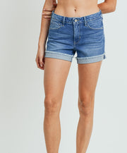 Just USA - Mid Rise Shorts With Cuff