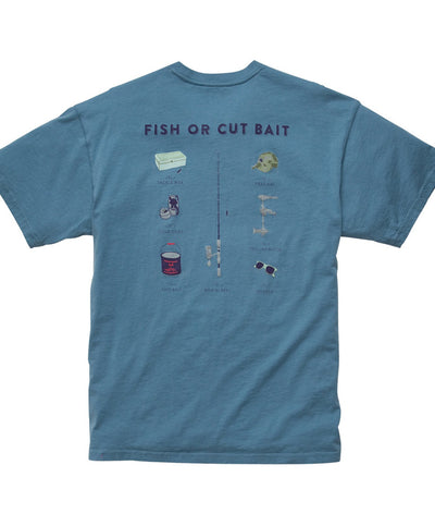 Southern Proper - Fish or Cut Bait Tee - Bocce Blue Back