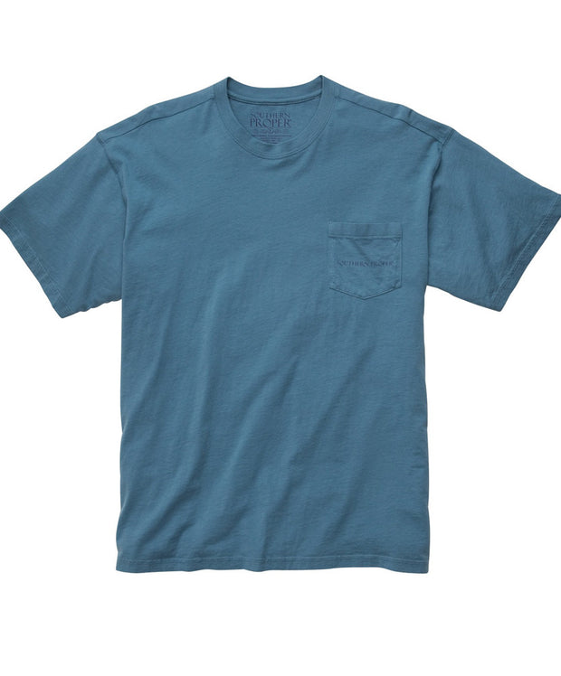 Southern Proper - Fish or Cut Bait Tee - Bocce Blue Front
