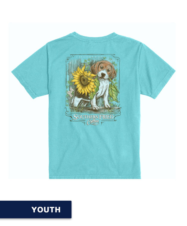 Southern Fried Cotton - Youth Sunflower Beagle Tee