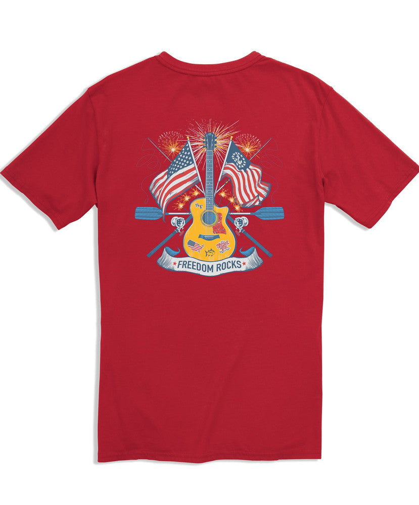 Southern Tide - Freedom Rocks Tee - True Red