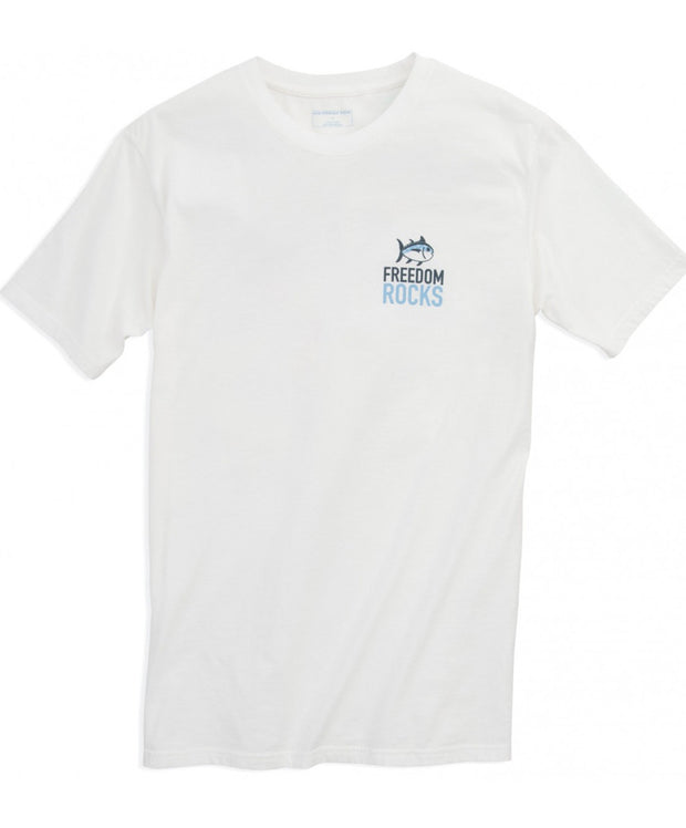 Southern Tide - Freedom Rocks Tee - Classic White Front