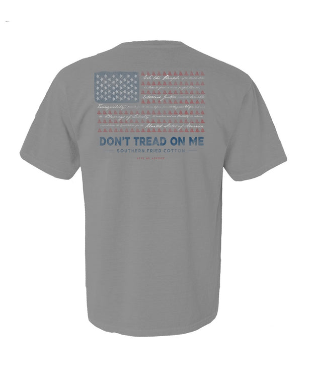 Southern Fried Cotton - Don't Tread On Me American Flag  Tee