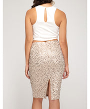 Pop The Champagne Sequin Skirt