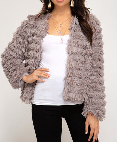 Night On The Town Faux Fur Jacket