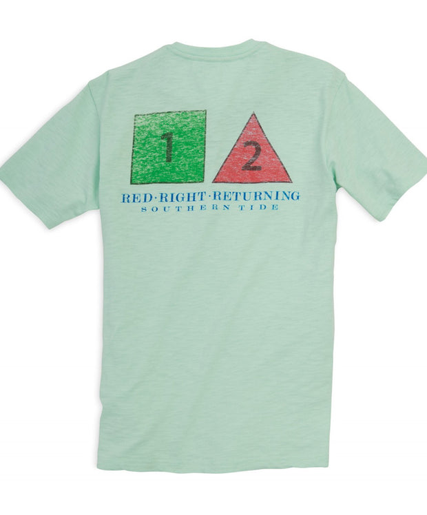 Southern Tide - Red Right Returning Tee - Sea Foam Back