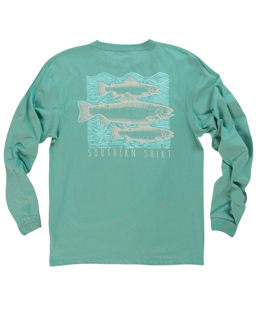 Southern Shirt Co - Blockprint Trout Long Sleeve Tee
