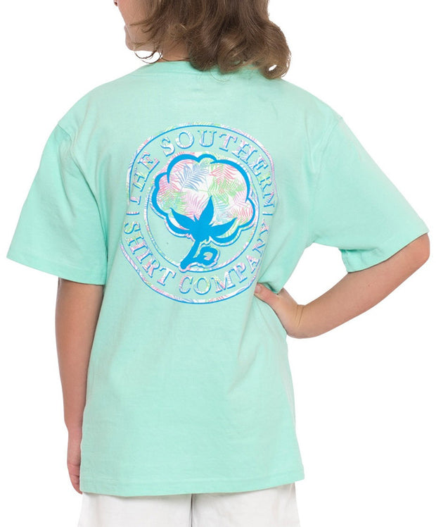 Southern Shirt Co - Youth Palm Print Logo Tee