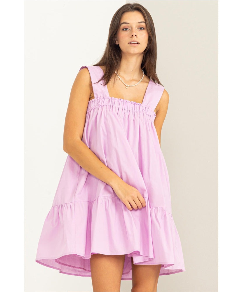 Into You Sleeveless Ruffled Mini Dress