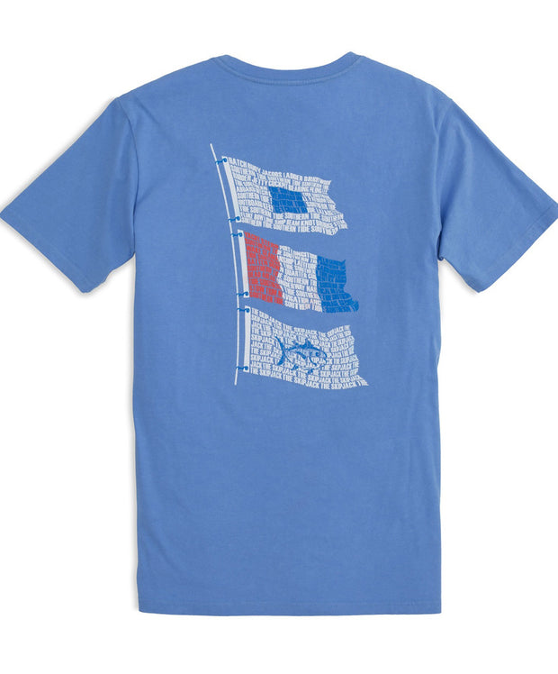 Southern Tide - Signal Flags T-shirt - Cool Water Back