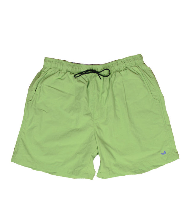 Southern Marsh - The Dockside Swim Trunk - Lime w/ Chill Blue Duck