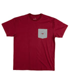 Southern Marsh - Stewart Pocket Tee - Maroon/Black