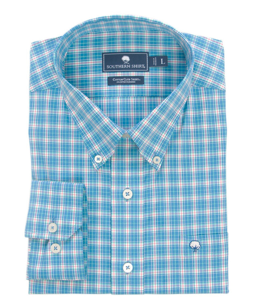 Southern Shirt Co - Galleon Plaid Cotton Club Shirt Long Sleeve