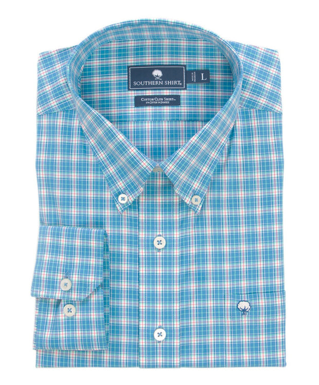 Southern Shirt Co - Galleon Plaid Cotton Club Shirt Long Sleeve