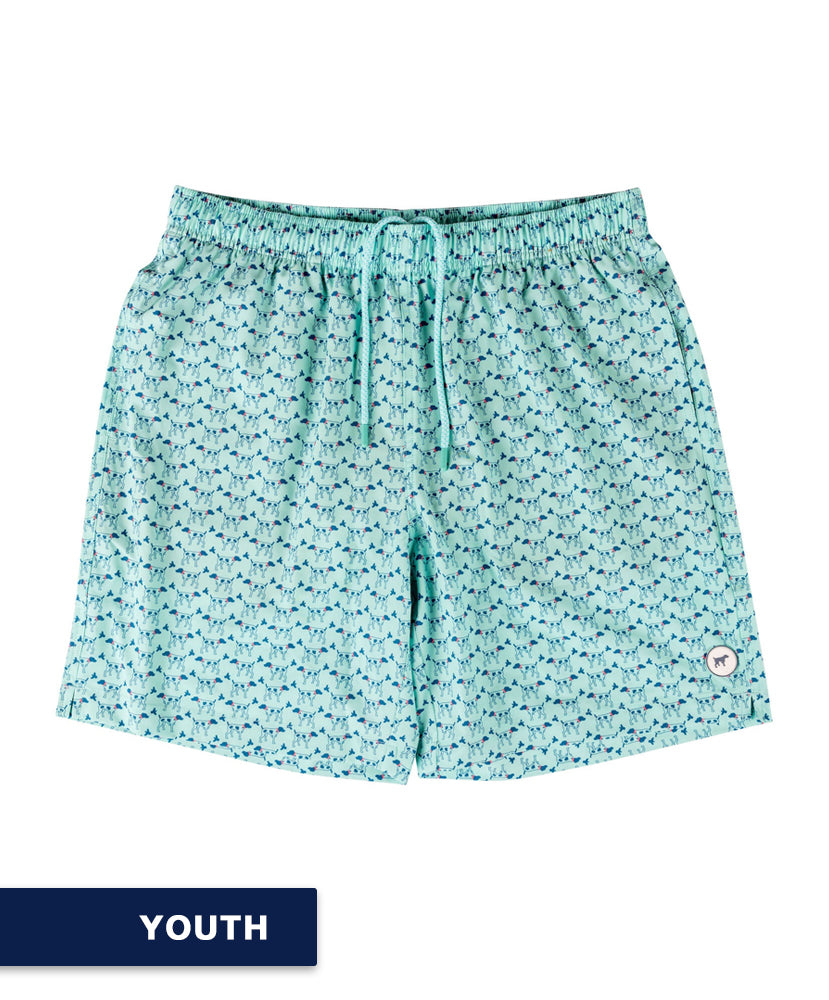 Southern Point - Youth Greyton Pattern Swim Trunks