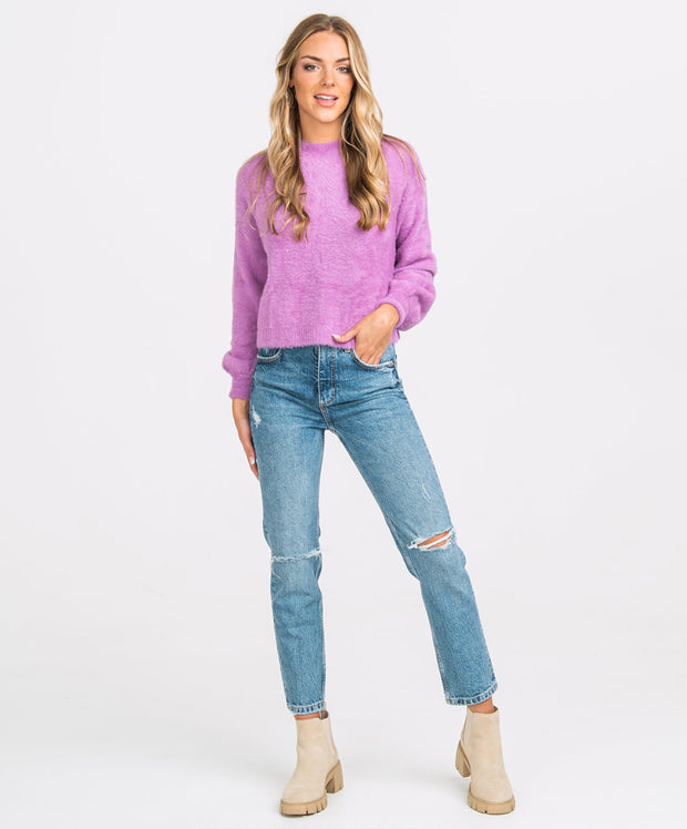 Southern Shirt Co - Cropped Feather Knit Sweater