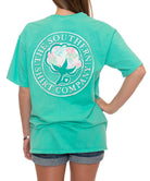 Southern Shirt Co - Palm Print Logo Pocket Tee - Mojito Back