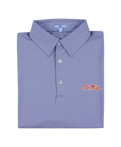 Genteal - Ole Miss Pinstripe Performance Polo