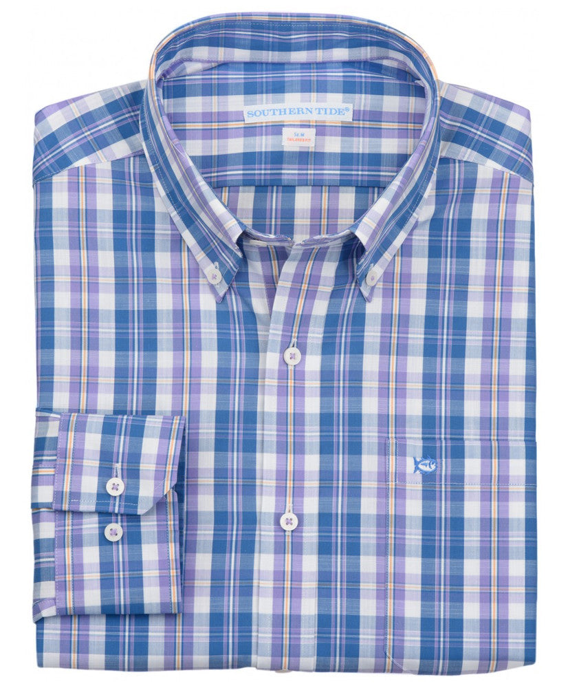 Southern Tide - North Lagoon Plaid Sport Shirt - Orchid