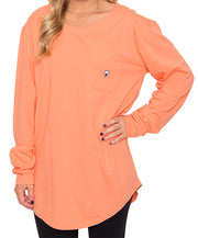 Southern Shirt Co. - Kimmy Boatneck Long Sleeve - Papaya