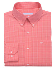 Southern Tide - Fortune Hills Plaid Sport Shirt - Coral Beach