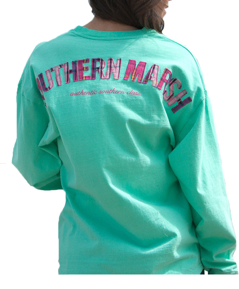 Southern Marsh - Rebecca Plaid Jersey - Bimini Green Back