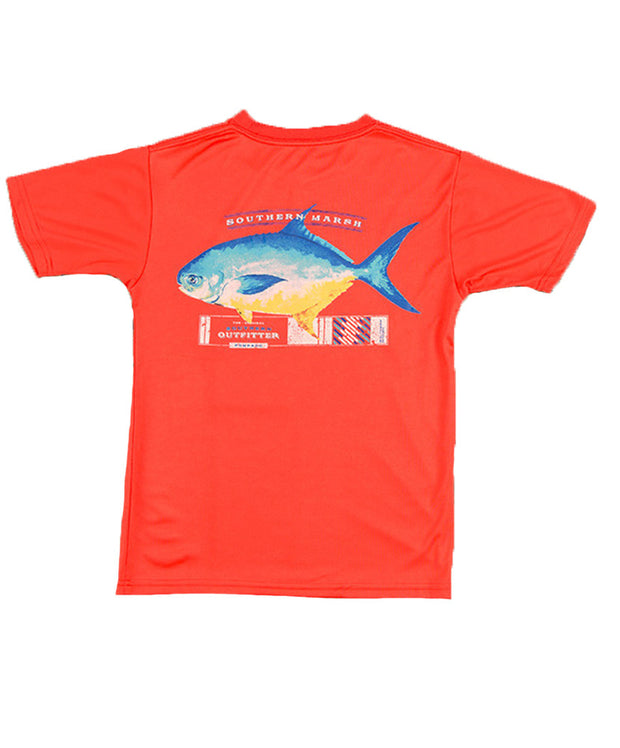 Southern Marsh - Youth FieldTec Pompano T-Shirt - Coral