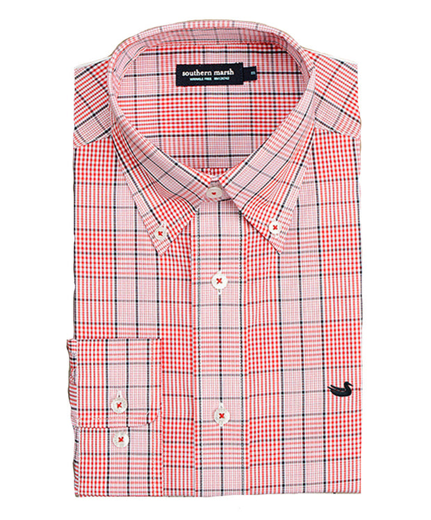 Southern Marsh - Sutton Plaid: Wrinkle Free - Red/Black
