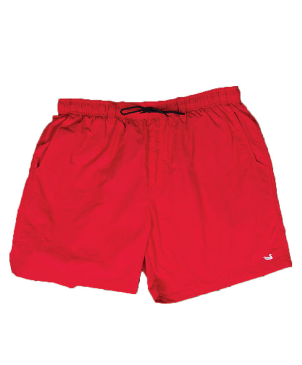 Southern Marsh - The Dockside Swim Trunk - Red w/ White Duck