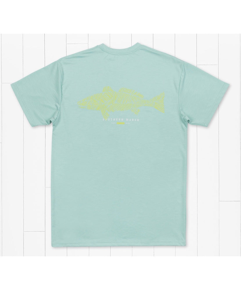 Southern Marsh - FieldTec Heathered Performance Tee-Redfish