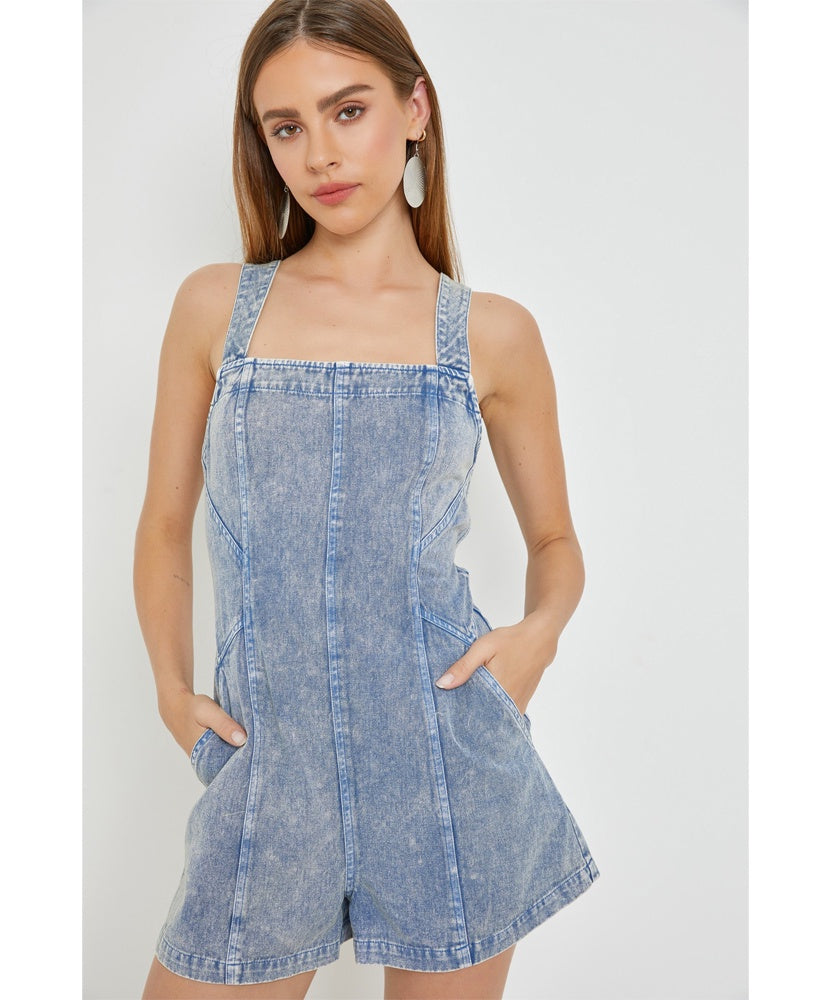 Just Me Denim Romper